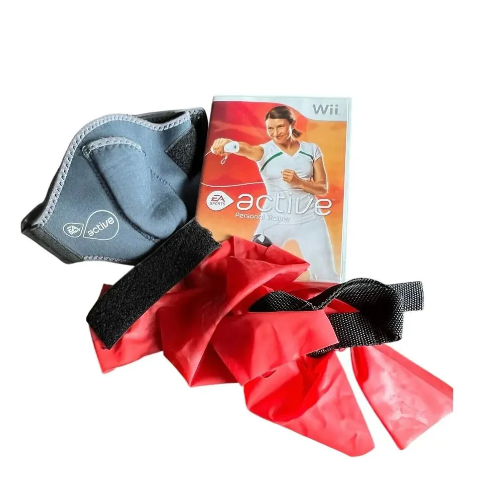 Wii Active Personal Trainer w/ Active Accessory Pack Leg Strap & Resistance Band
